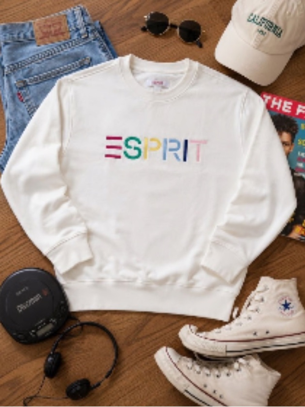 ESPRIT➕NWT Logo Fleece Crewneck Sweatshirt